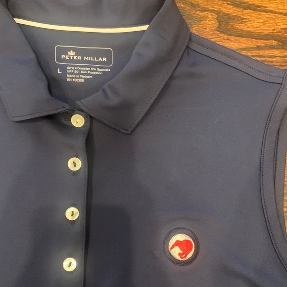 Peter Millar sleeveless navy golf top - Picture 3 of 4